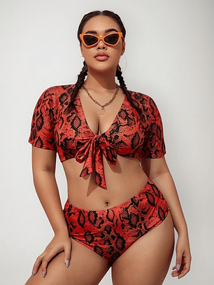 Bikini Tiro Alto Tallas Grandes - Bikg04m