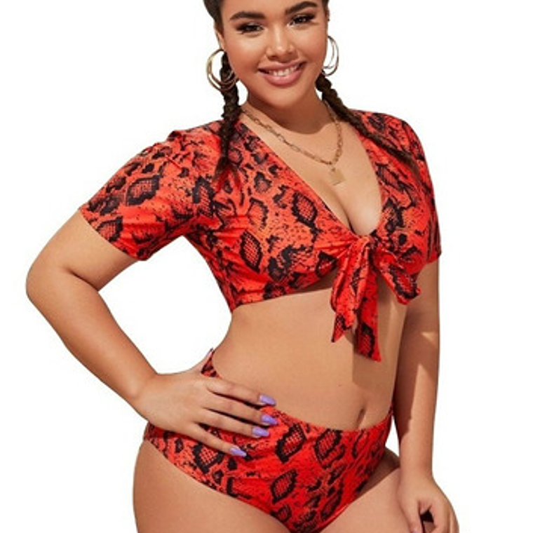 Bikini Tiro Alto Tallas Grandes - Bikg04m 2