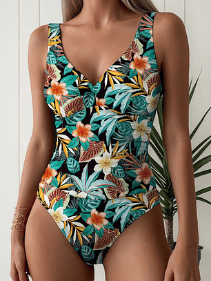 Traje De Baño Entero Con Control De Abdomen - Camila