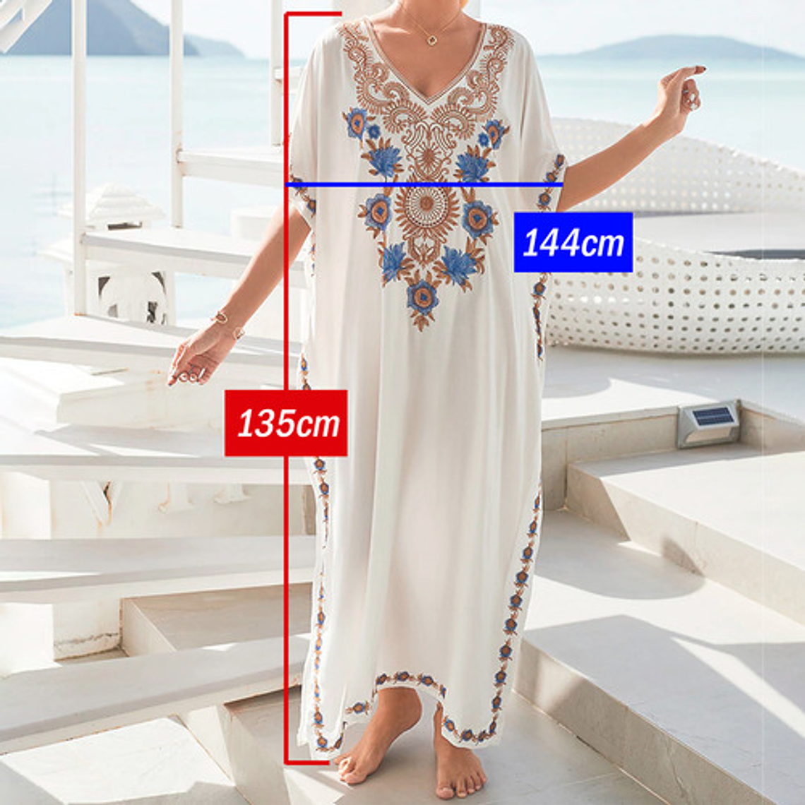 Tunica Olgada, Vestido De Playa - Varanasi 5