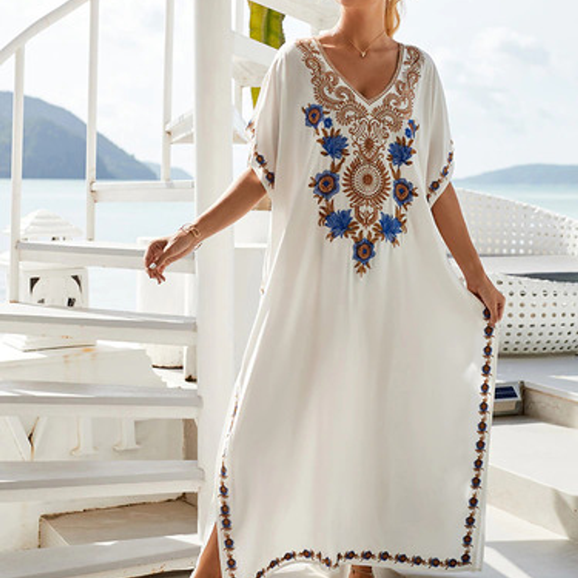 Tunica Olgada, Vestido De Playa - Varanasi 1