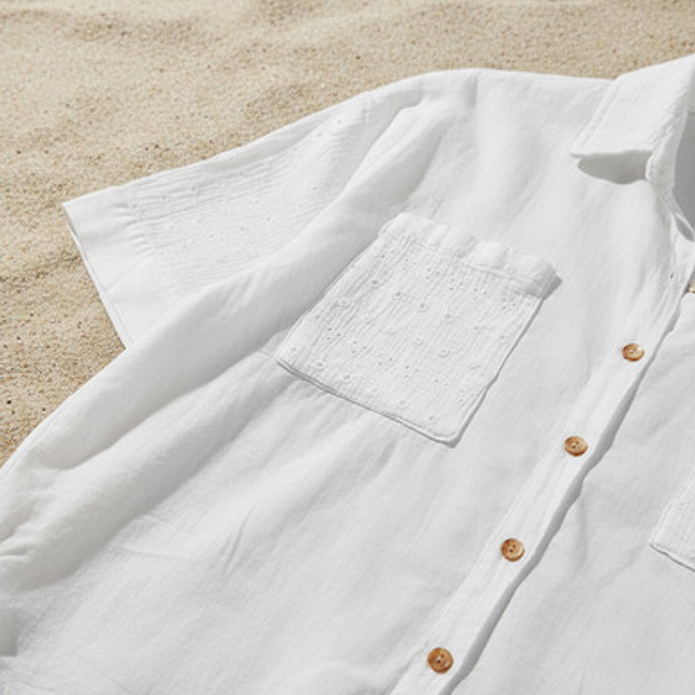 Salida De Playa O Piscina, Camisa Oversize Italiana 4