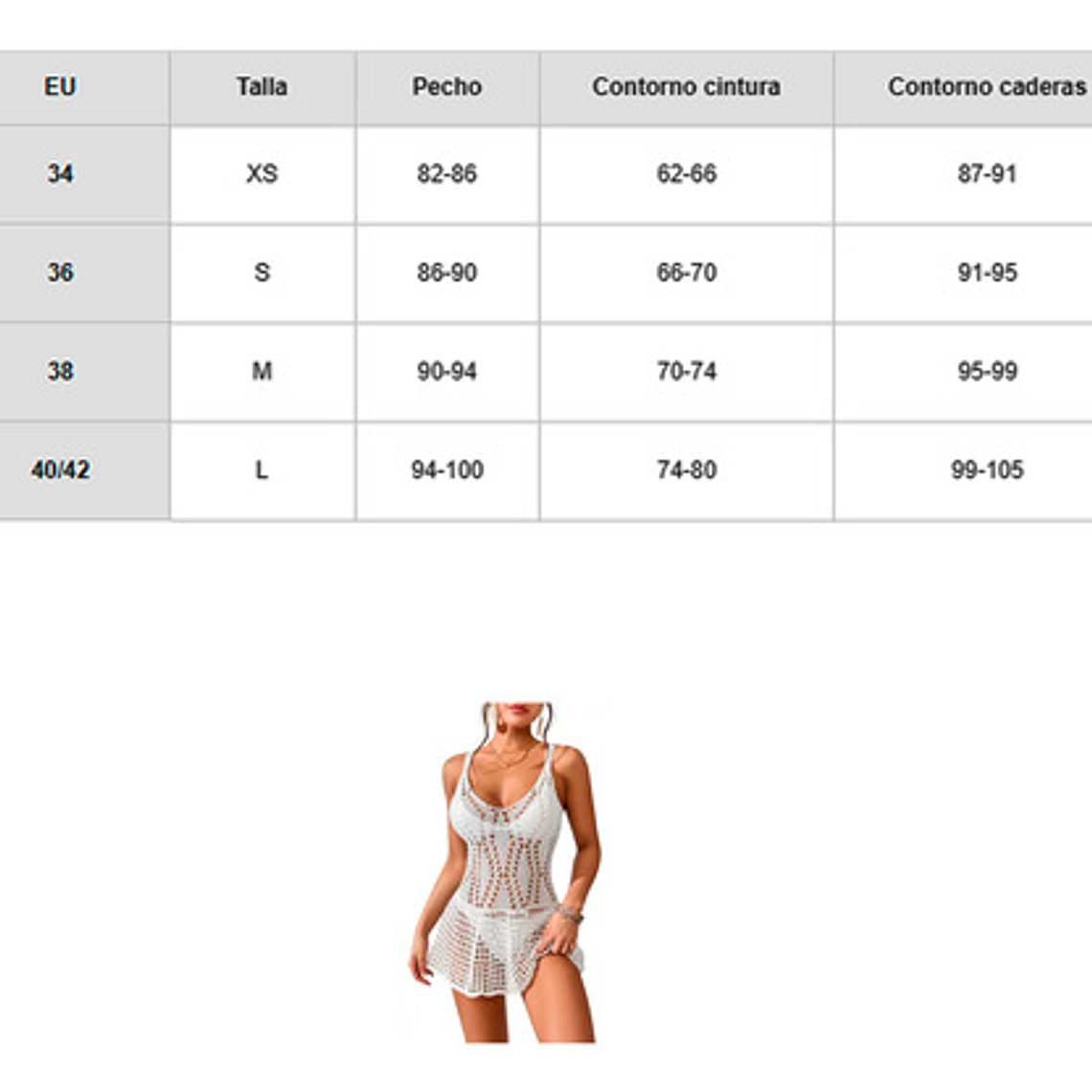 Salida De Playa, Vestido Playero O Piscina- Lisa 6