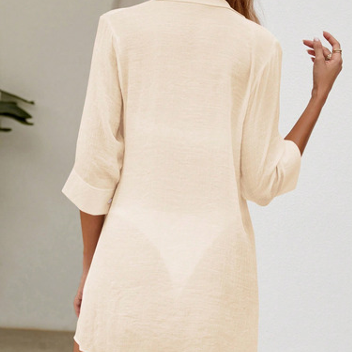 Salida De Playa O Piscina Abotonado, Tipo Kimono - Aldana 4