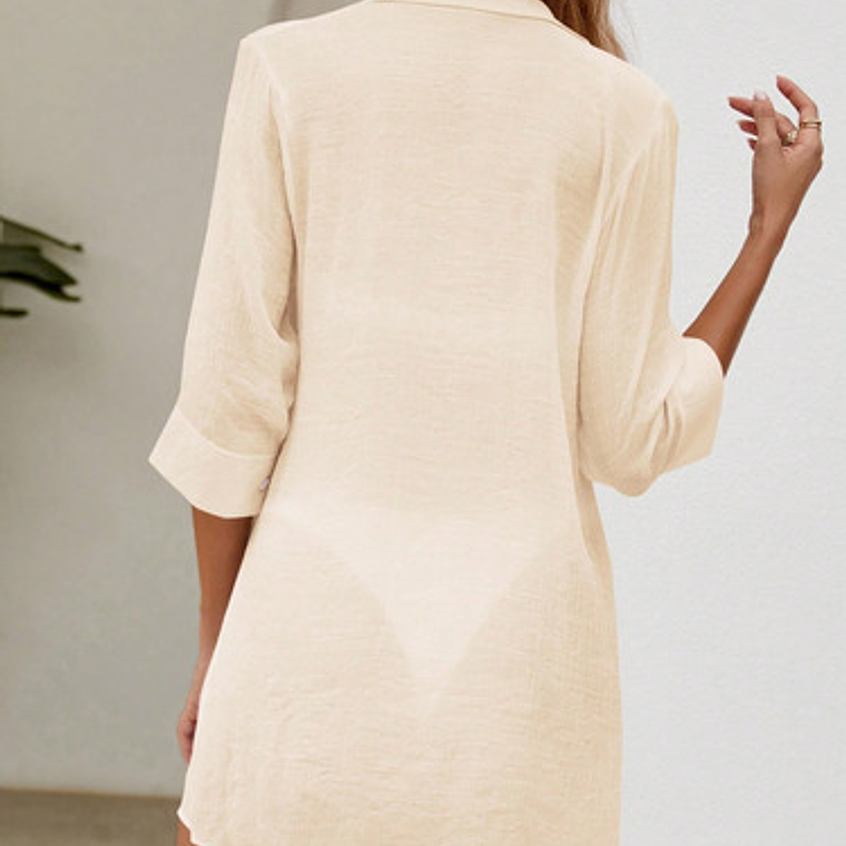 Salida De Playa O Piscina Abotonado, Tipo Kimono - Aldana 4