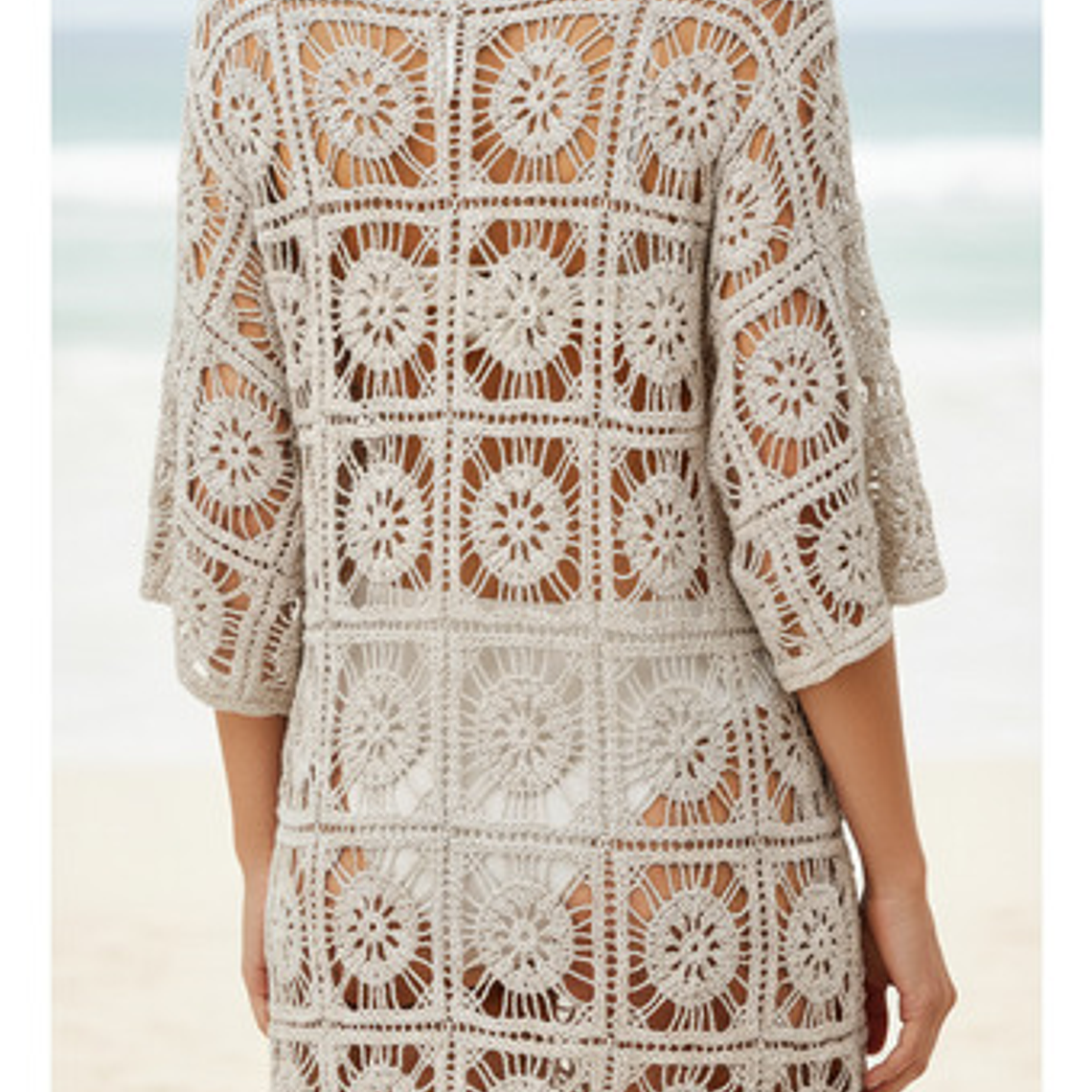 Salida De Playa O Piscina, Tejido Tipo Crochet - Boho 8