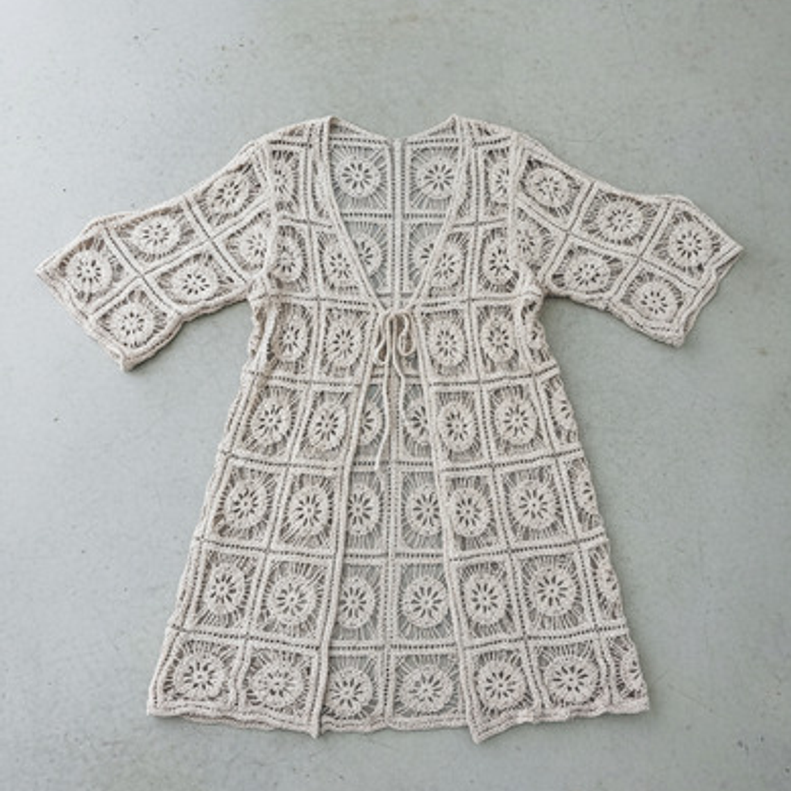 Salida De Playa O Piscina, Tejido Tipo Crochet - Boho 9