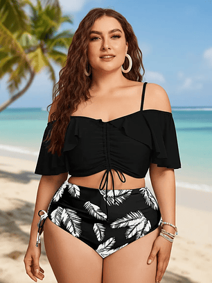 Bikini Tiro Alto Tallas Curvy - Bikga02