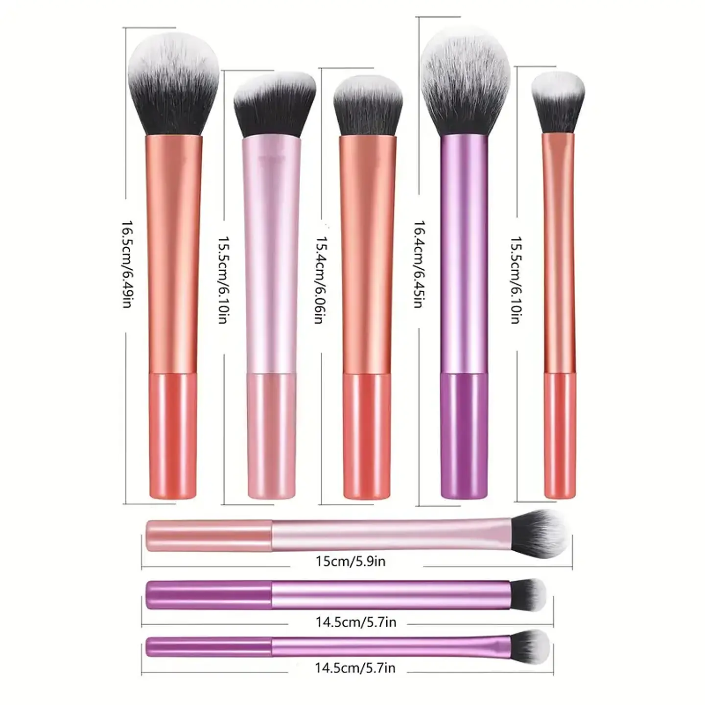 Set de 8 brochas de maquillaje | ALMENDRA 4