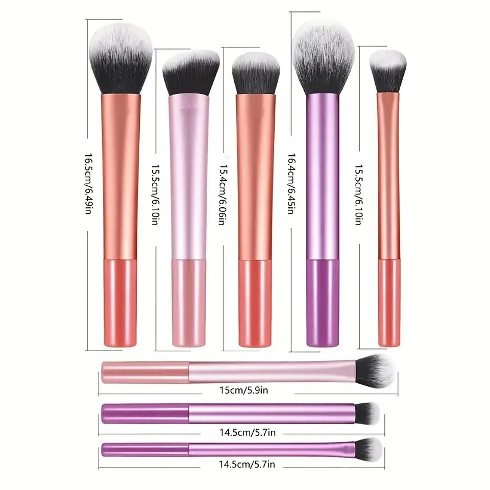 Set de 8 brochas de maquillaje | ALMENDRA 4