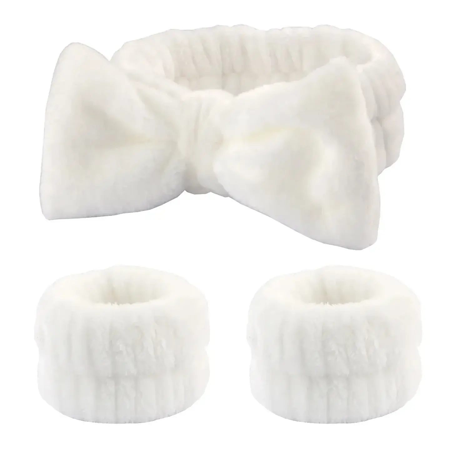 Set de diadema y muñequeras para rutina facial | ALMENDRA 1