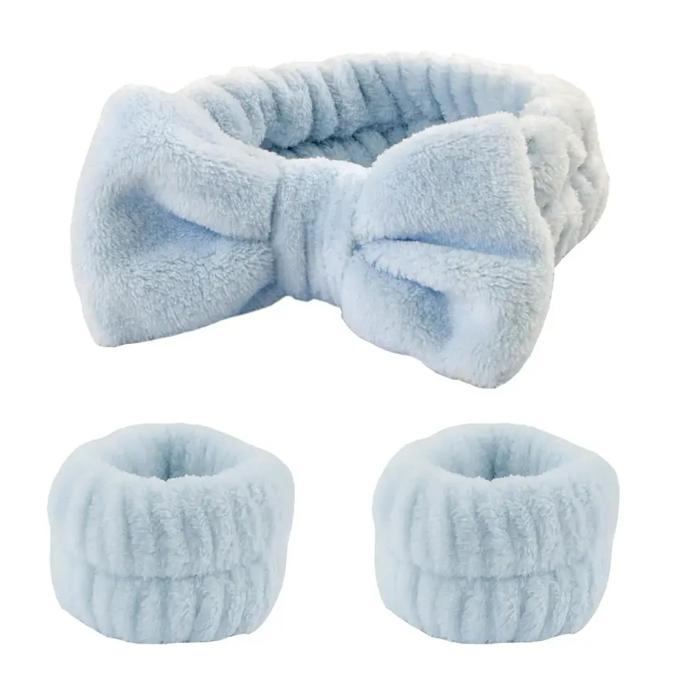 Set de diadema y muñequeras para rutina facial | ALMENDRA 6
