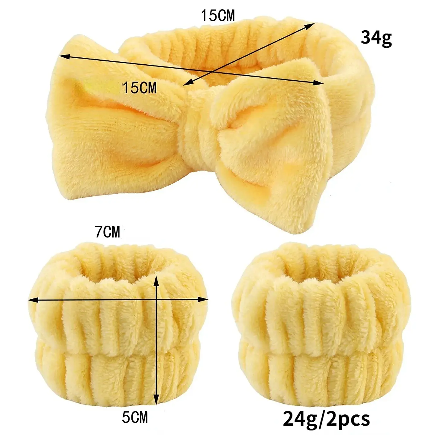 Set de diadema y muñequeras para rutina facial | ALMENDRA 7