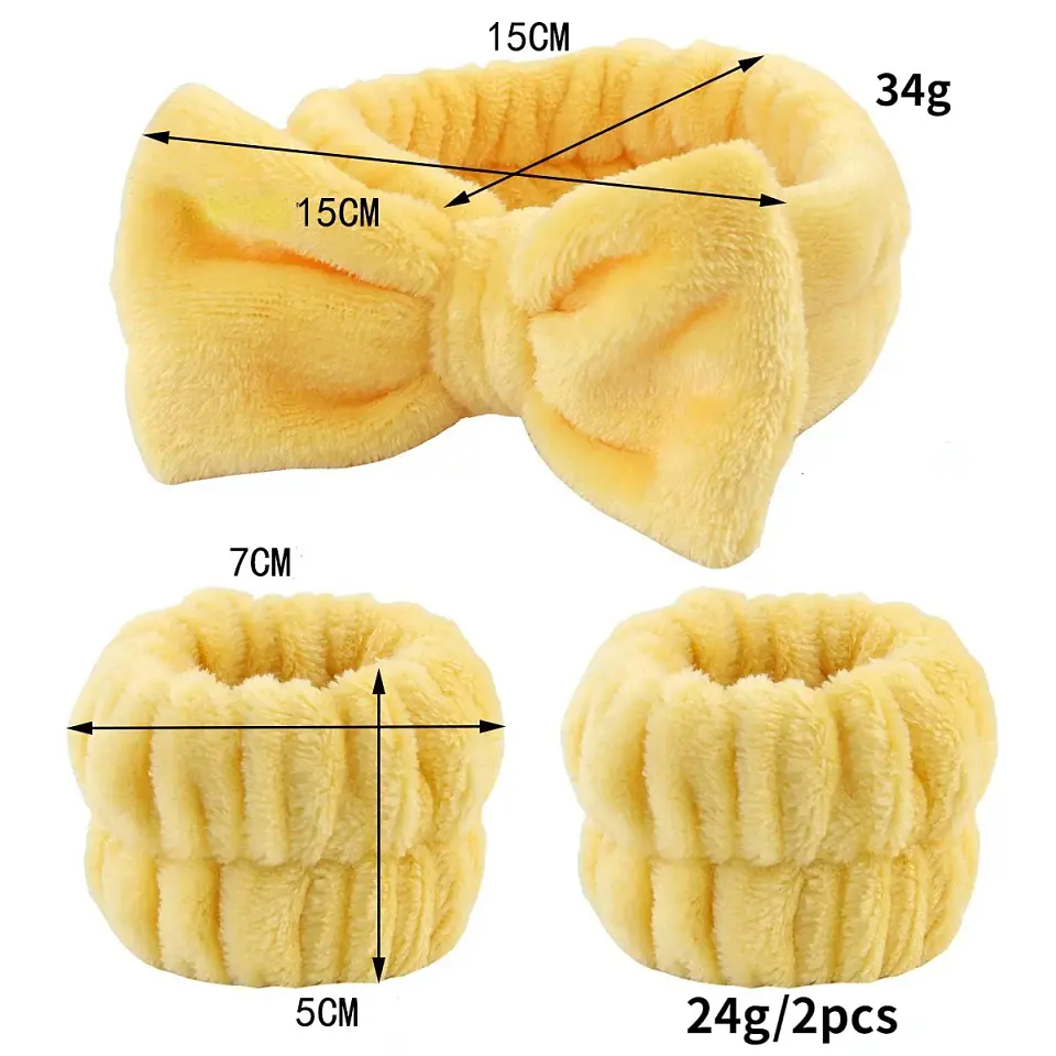 Set de diadema y muñequeras para rutina facial | ALMENDRA 7