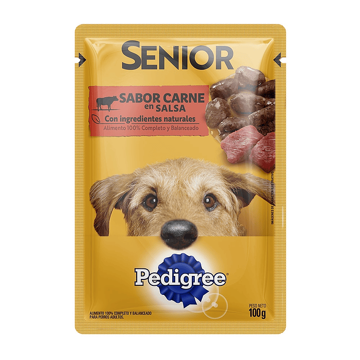 Pedigree - Pouch Senior en Salsa Sabor Carne 1