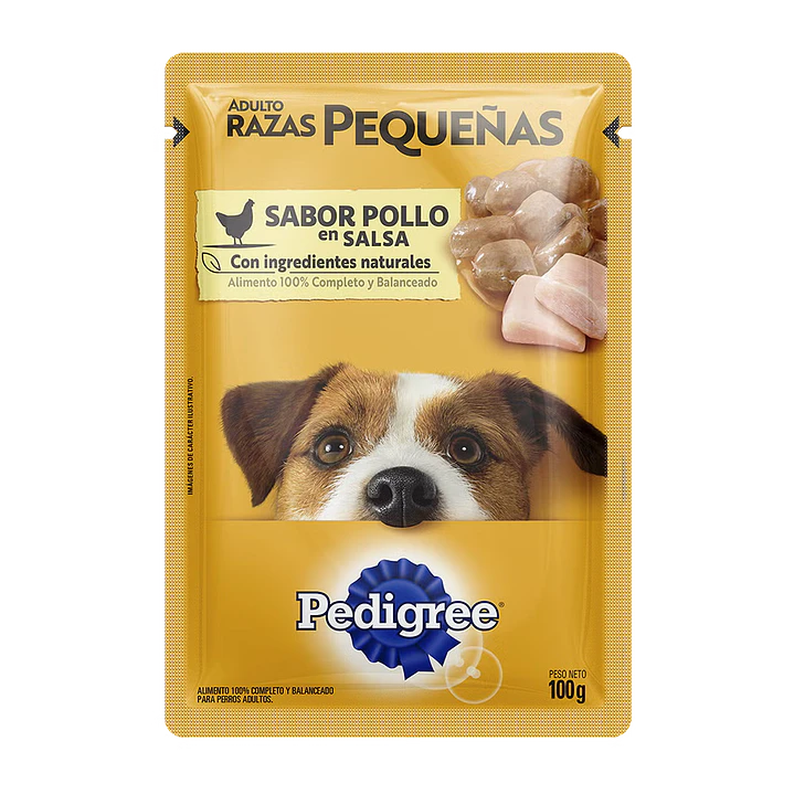 Pedigree - Pouch Adulto Razas Pequeñas en Salsa Sabor Pollo 1