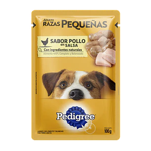 Pedigree - Pouch Adulto Razas Pequeñas en Salsa Sabor Pollo