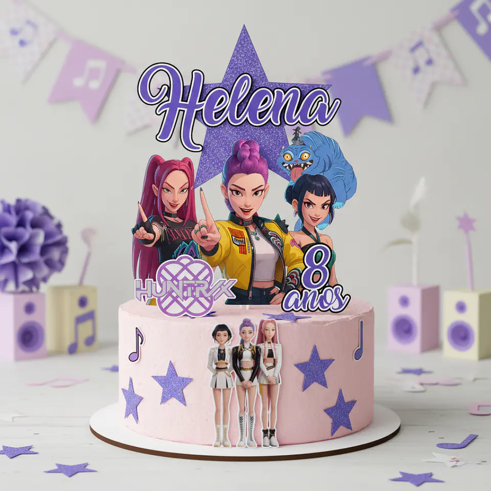Topo de Bolo - Guerreiras do K-Pop 1