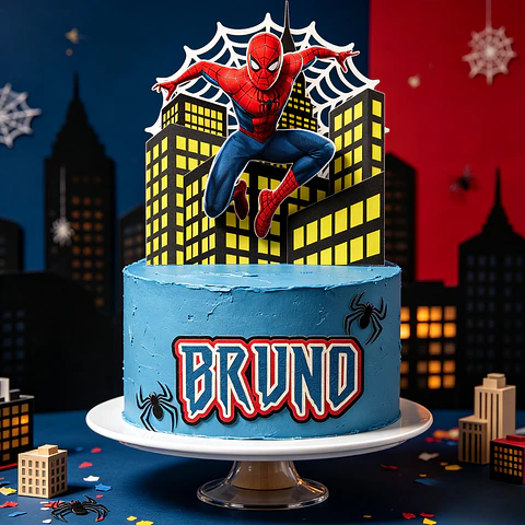 Topo de Bolo - Homem Aranha Empire State