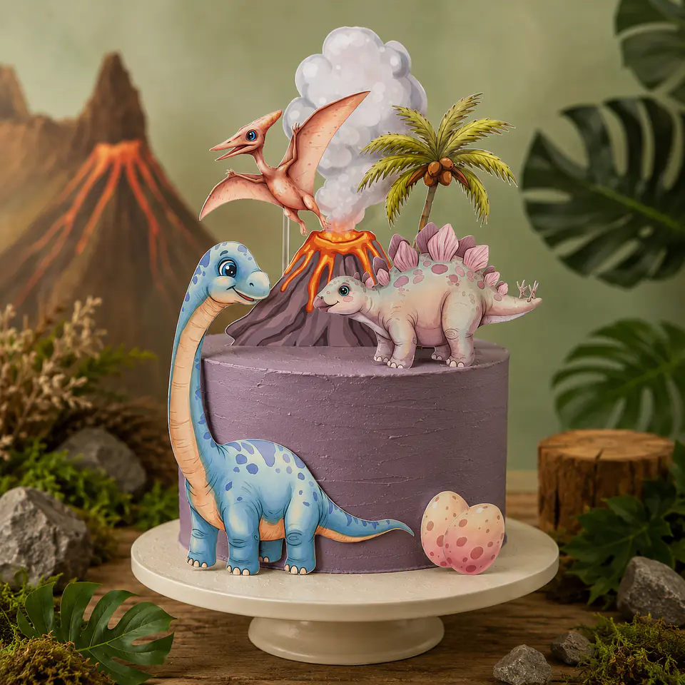 Topo de Bolo - Dinossauro 1