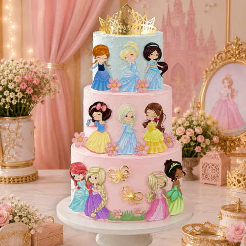 Topo de Bolo - Princesas
