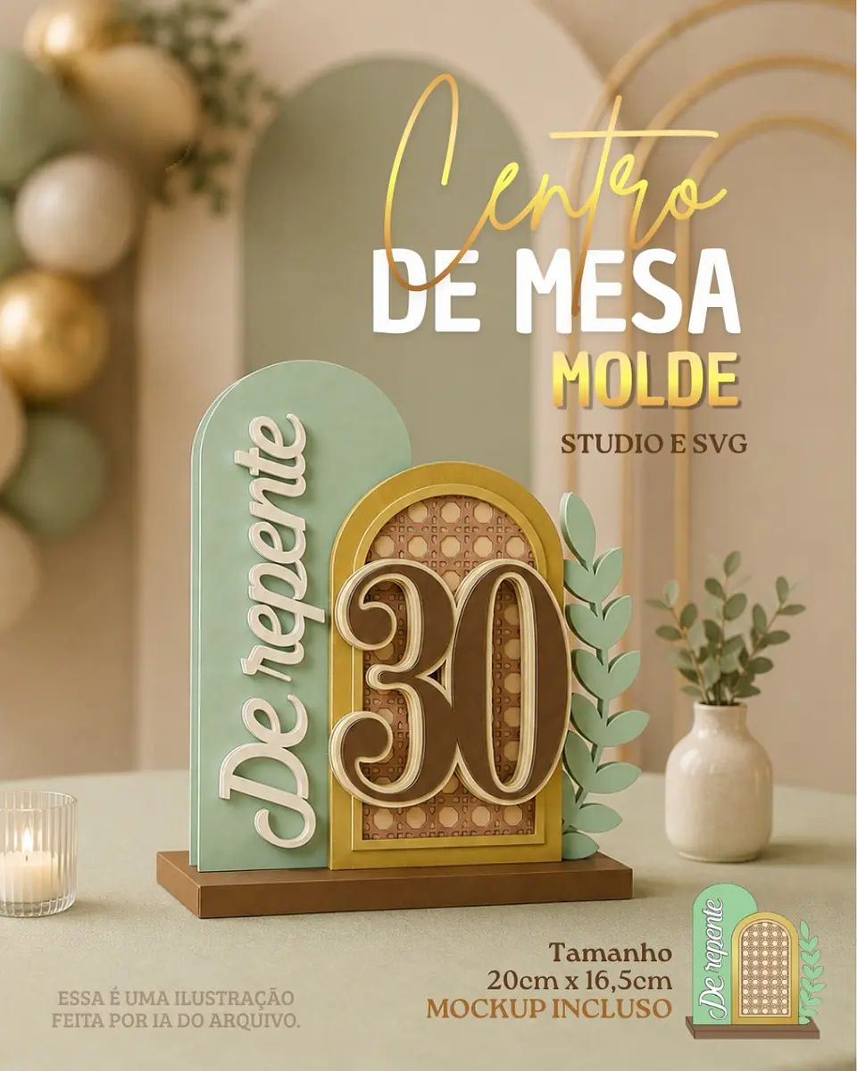 Centro de Mesa Adulto - Arquivo de Corte 1