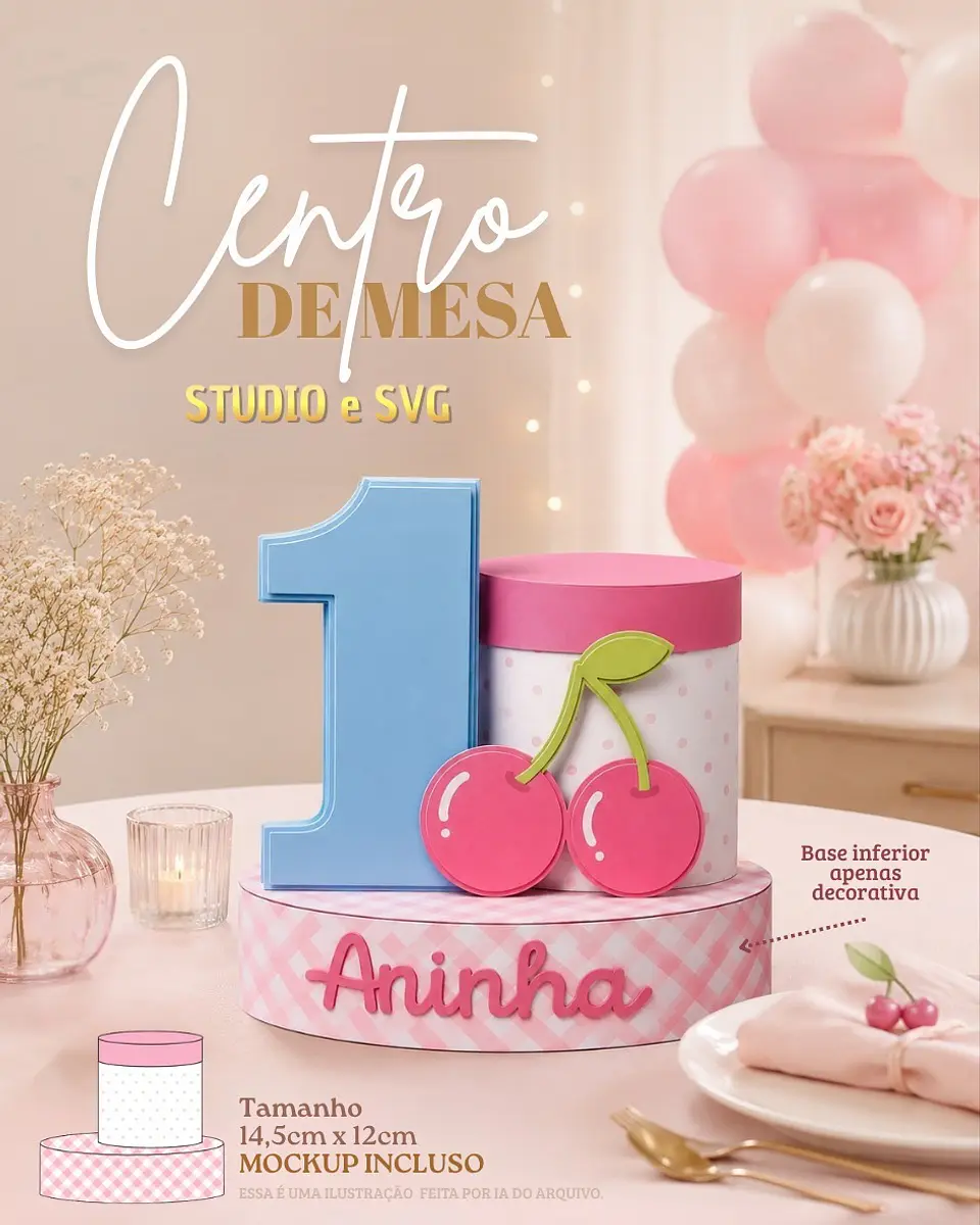 Centro de Mesa Cilíndricas - Arquivo de Corte 1