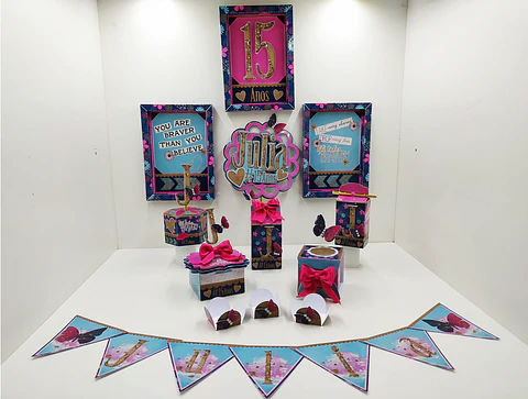 Kit Festa - 15 Anos - Blue/Pink