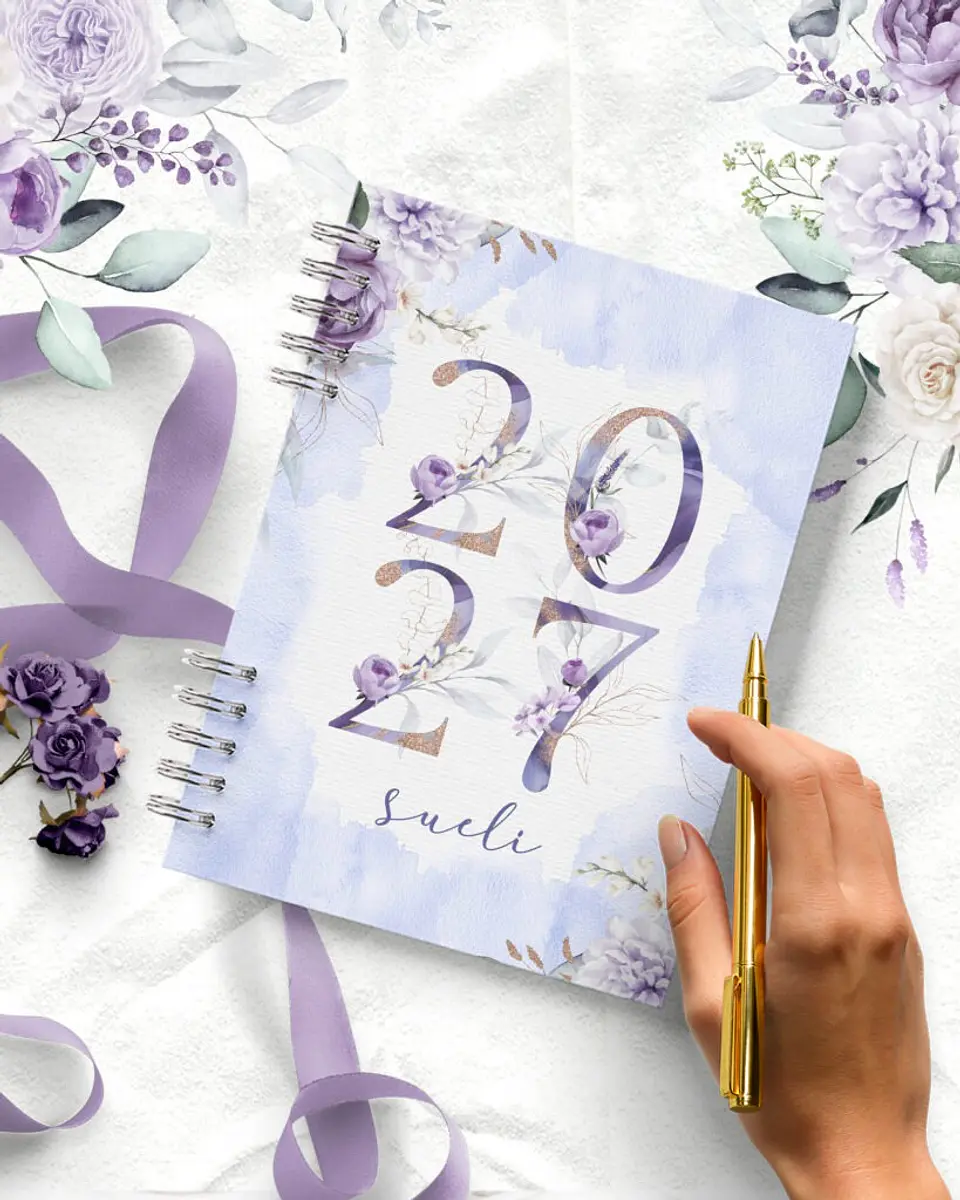 Combo 8 Agendas 2027 e Permanente com Versículos e sem Versículos - Violeta 8