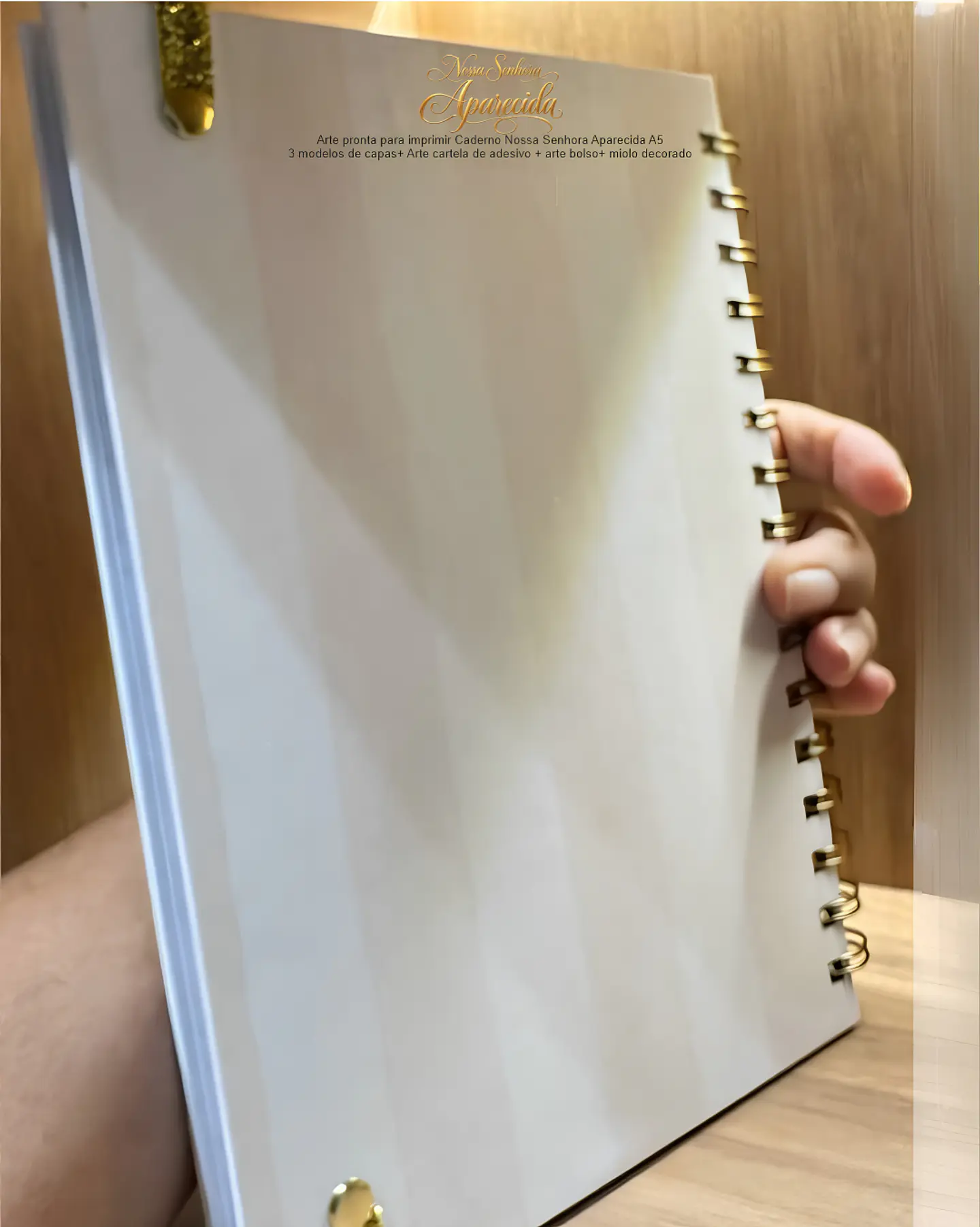 Caderno A5 + Bolso + Adesivo + Capas - NS Aparecida 7 6