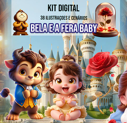 A Bela e a Fera Baby - Kit Digital