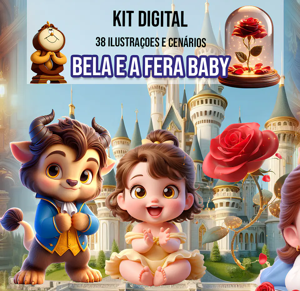 A Bela e a Fera Baby - Kit Digital 1
