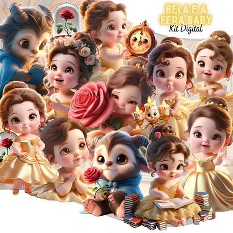 A Bela e a Fera Baby - Kit Digital