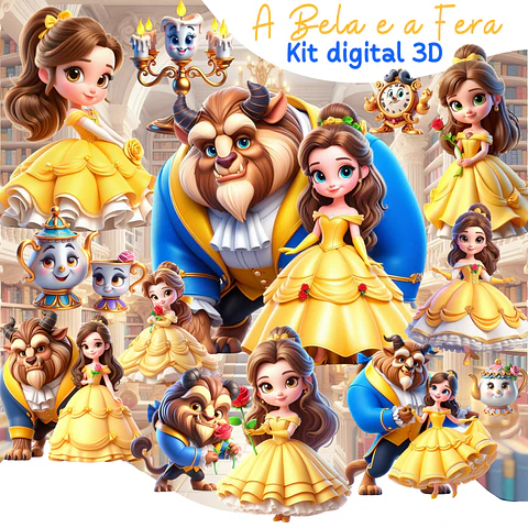 A Bela e a Fera 3D - Kit Digital