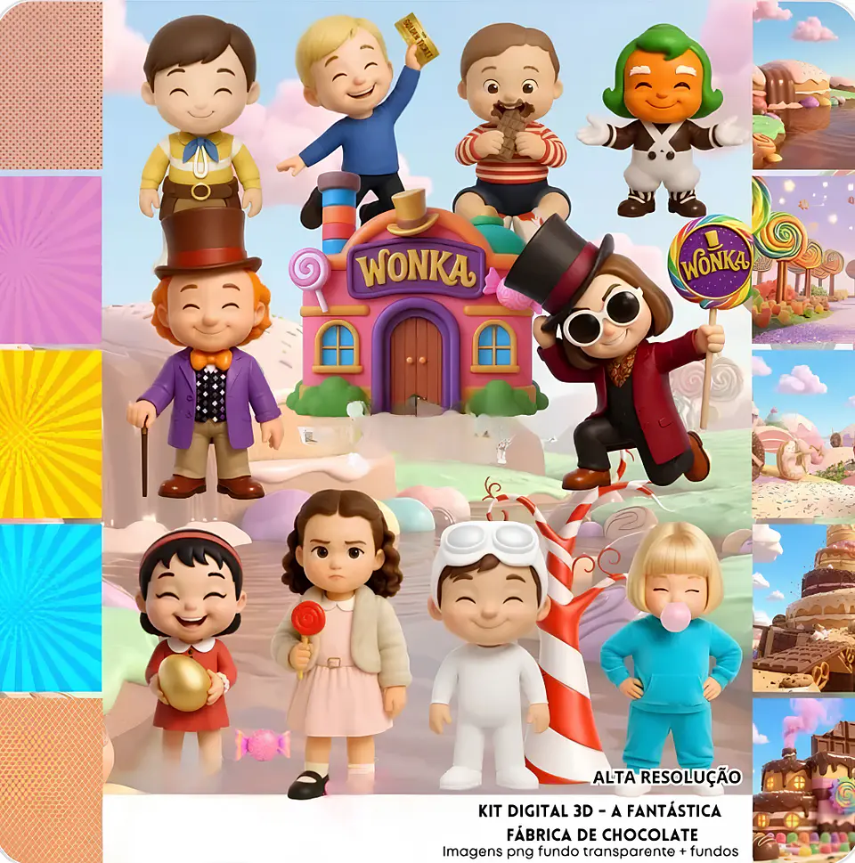 A Fantástica Fábrica de Chocolate 3D - Kit Digital 1