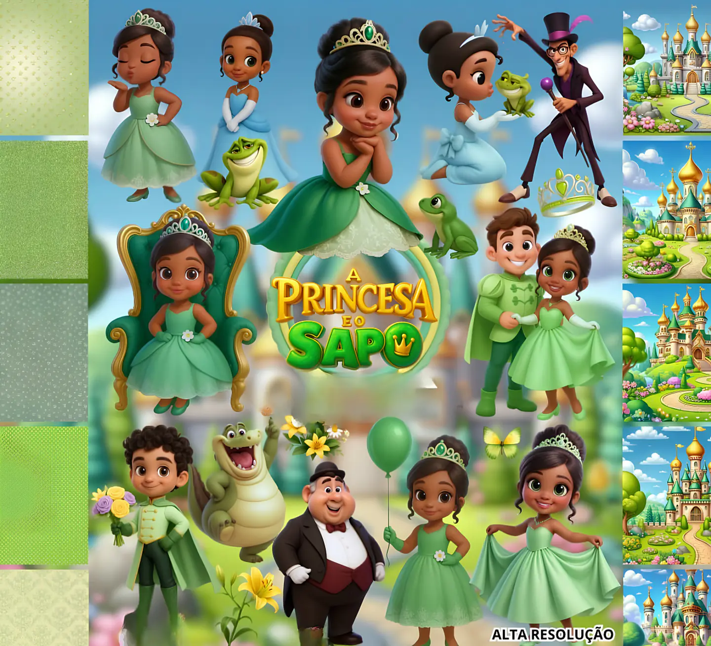 A Princesa e o Sapo 3D - Kit Digital 1