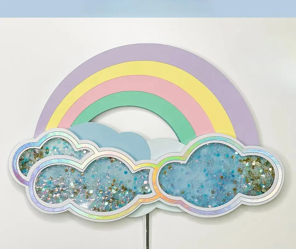 Topo de Bolo - Rainbow Shaker 1