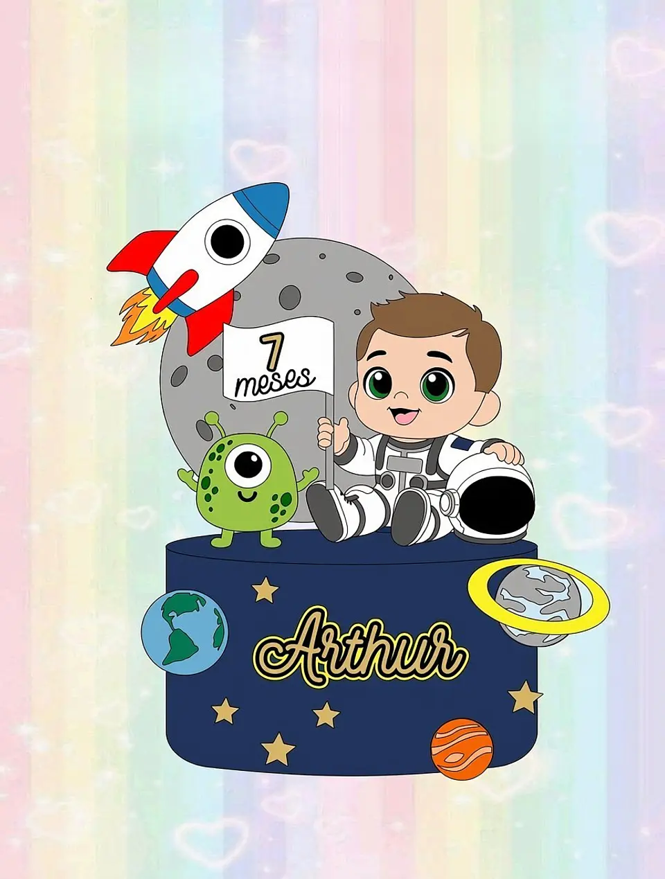 Topo de Bolo - Astronauta Baby 1