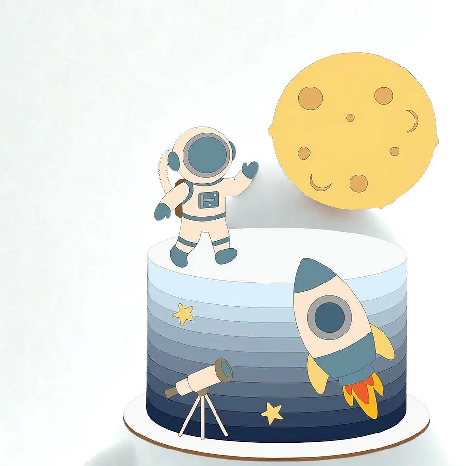Topo de Bolo - Astronauta Telescópio 1