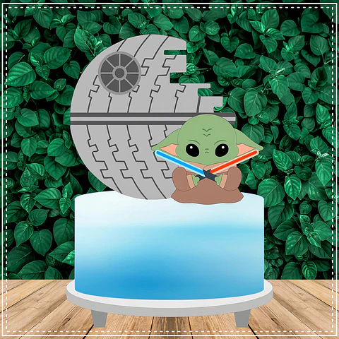 Topo de Bolo - Yoda