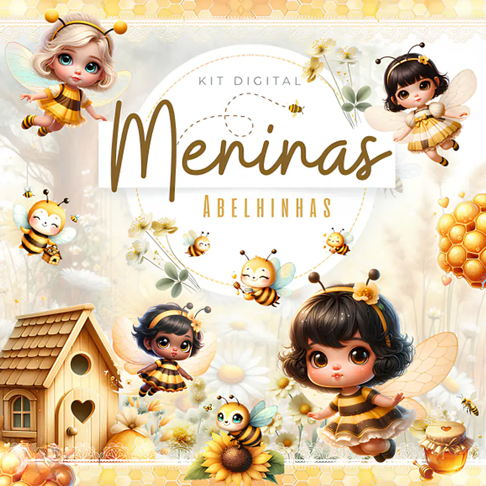 Meninas Abelhinhas - Kit Digital 1