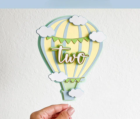 Topo de Bolo - Balão One Two