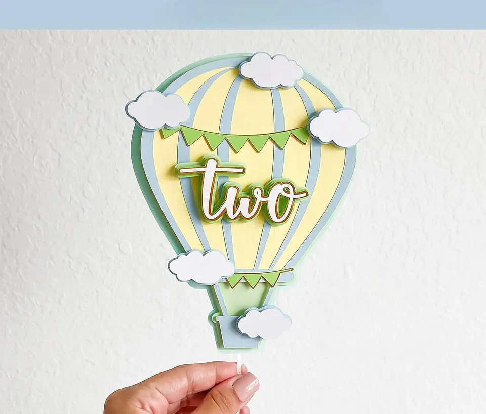 Topo de Bolo - Balão One Two 1