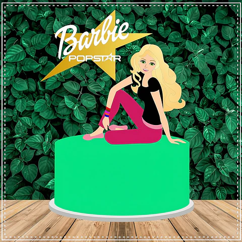 Topo de Bolo - Barbie Pop Star