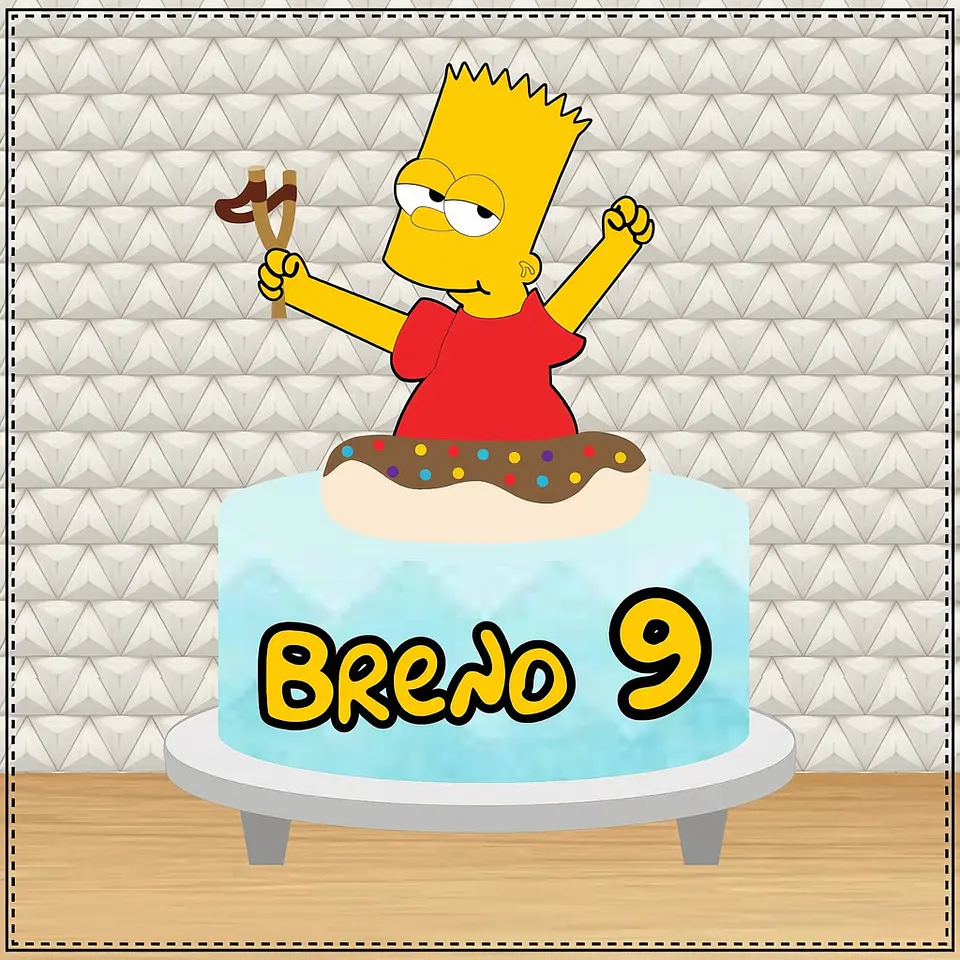 Topo de Bolo - Bart Simpsom 1