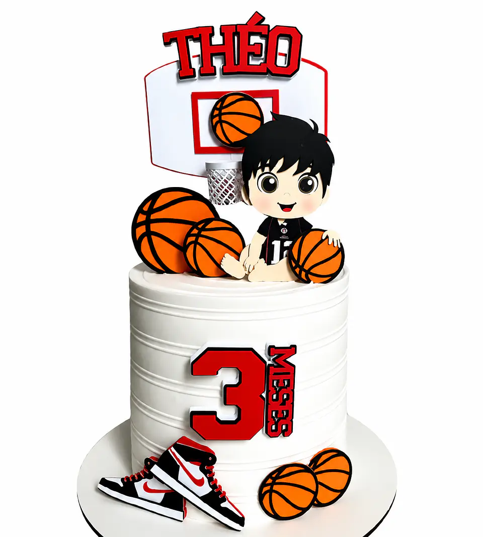 Topo de Bolo - Basquete Menino Baby 1
