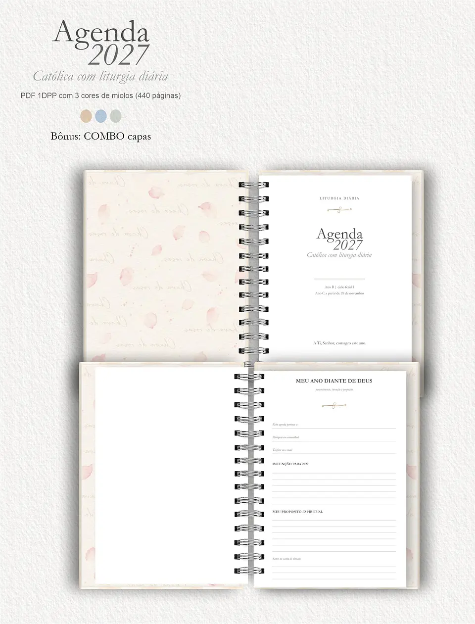 Agenda Liturgia Diária 2027 1DPP + Combo Capas 7