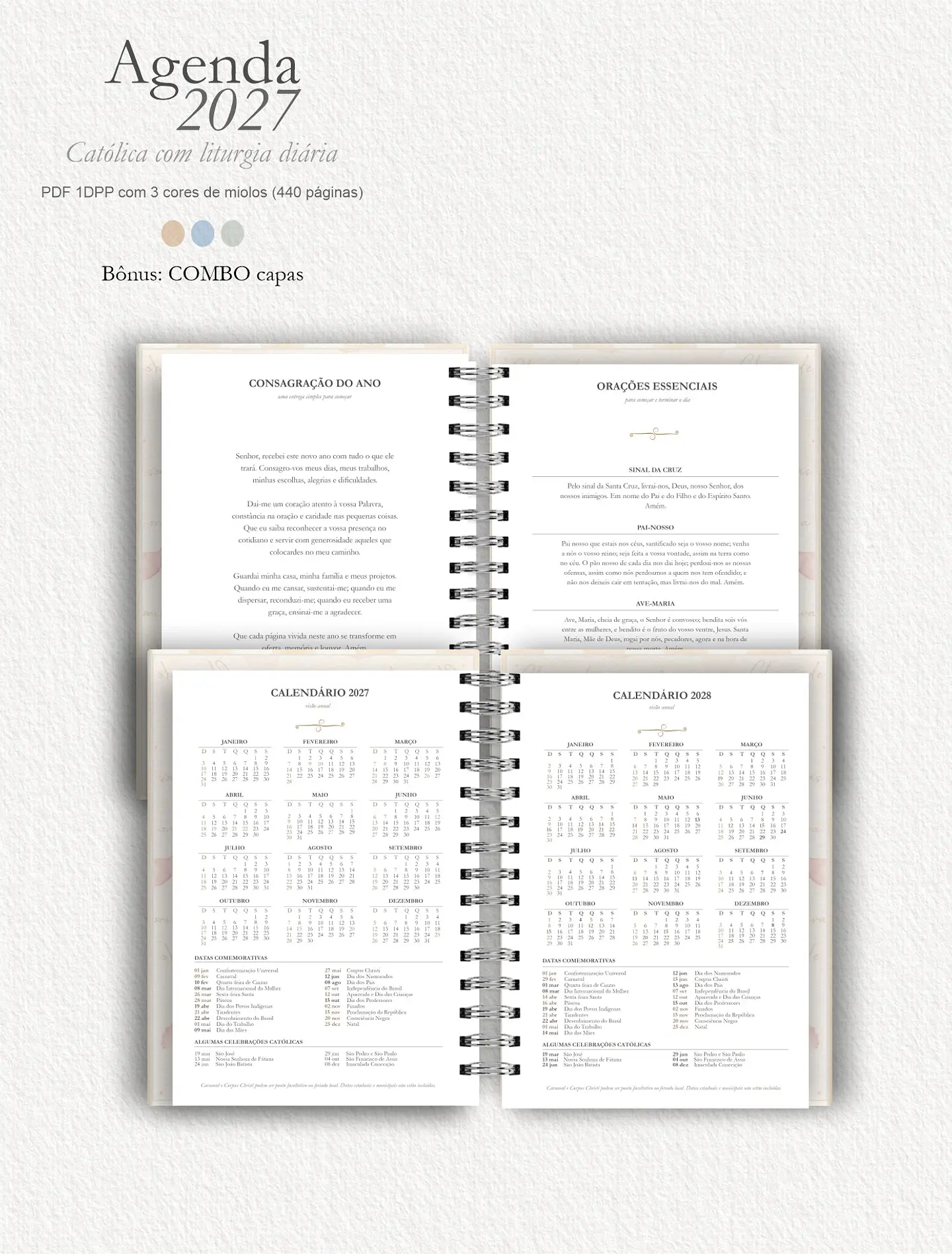 Agenda Liturgia Diária 2027 1DPP + Combo Capas 8