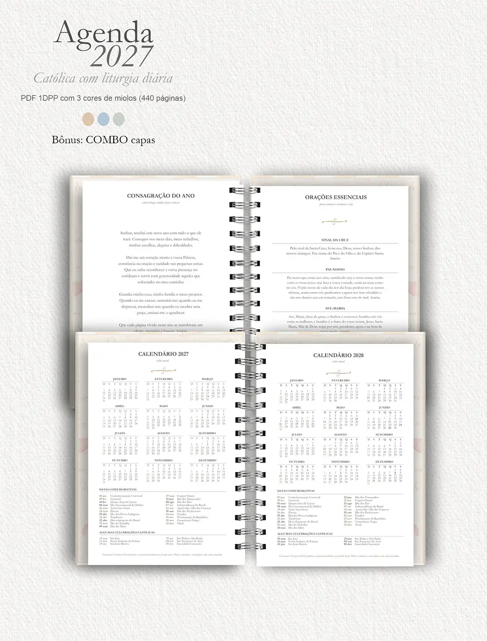 Agenda Liturgia Diária 2027 1DPP + Combo Capas 8