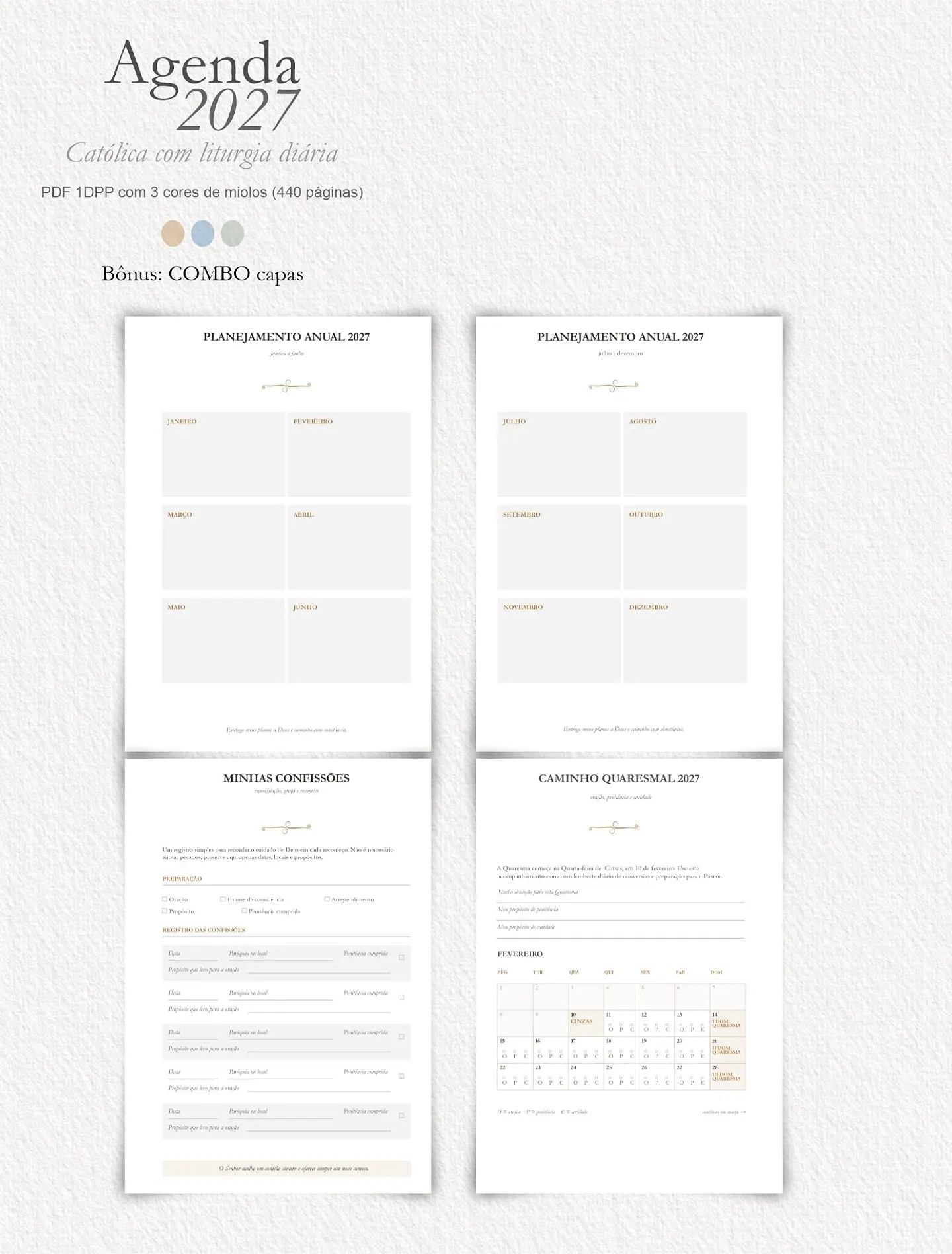 Agenda Liturgia Diária 2027 1DPP + Combo Capas 11